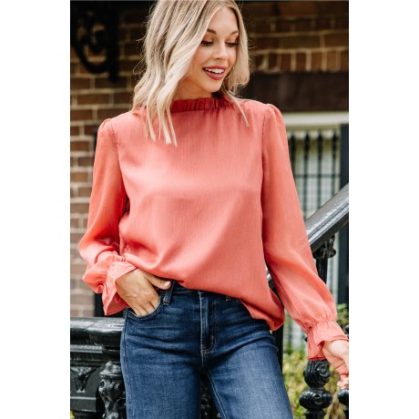 Dream Of The Day Rust Orange Blouse