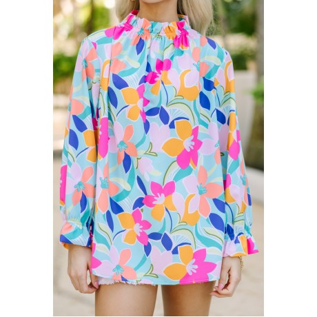 Be True To You Sage Green Floral Blouse
