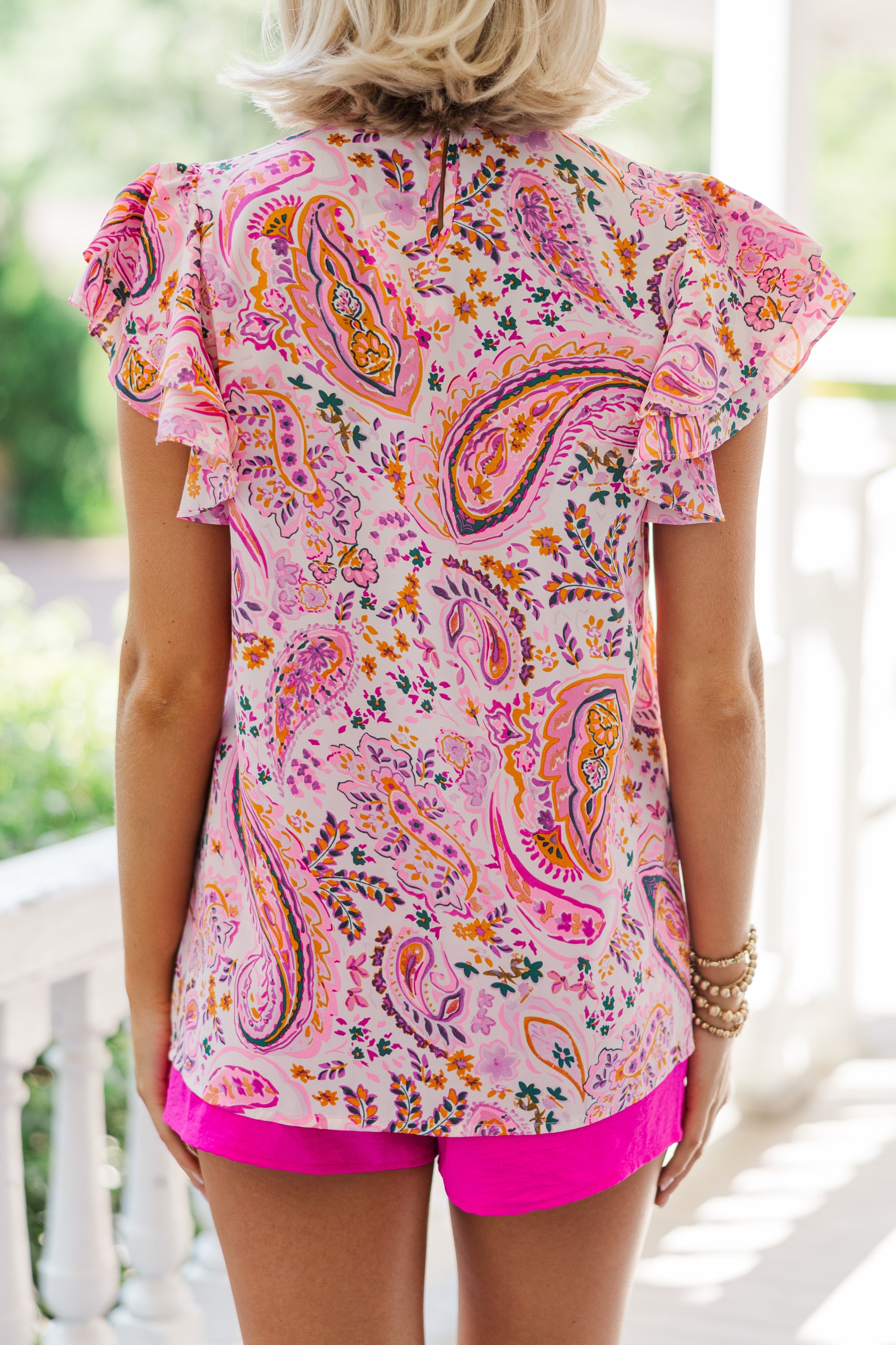 On Your Heart Pink Paisley Blouse