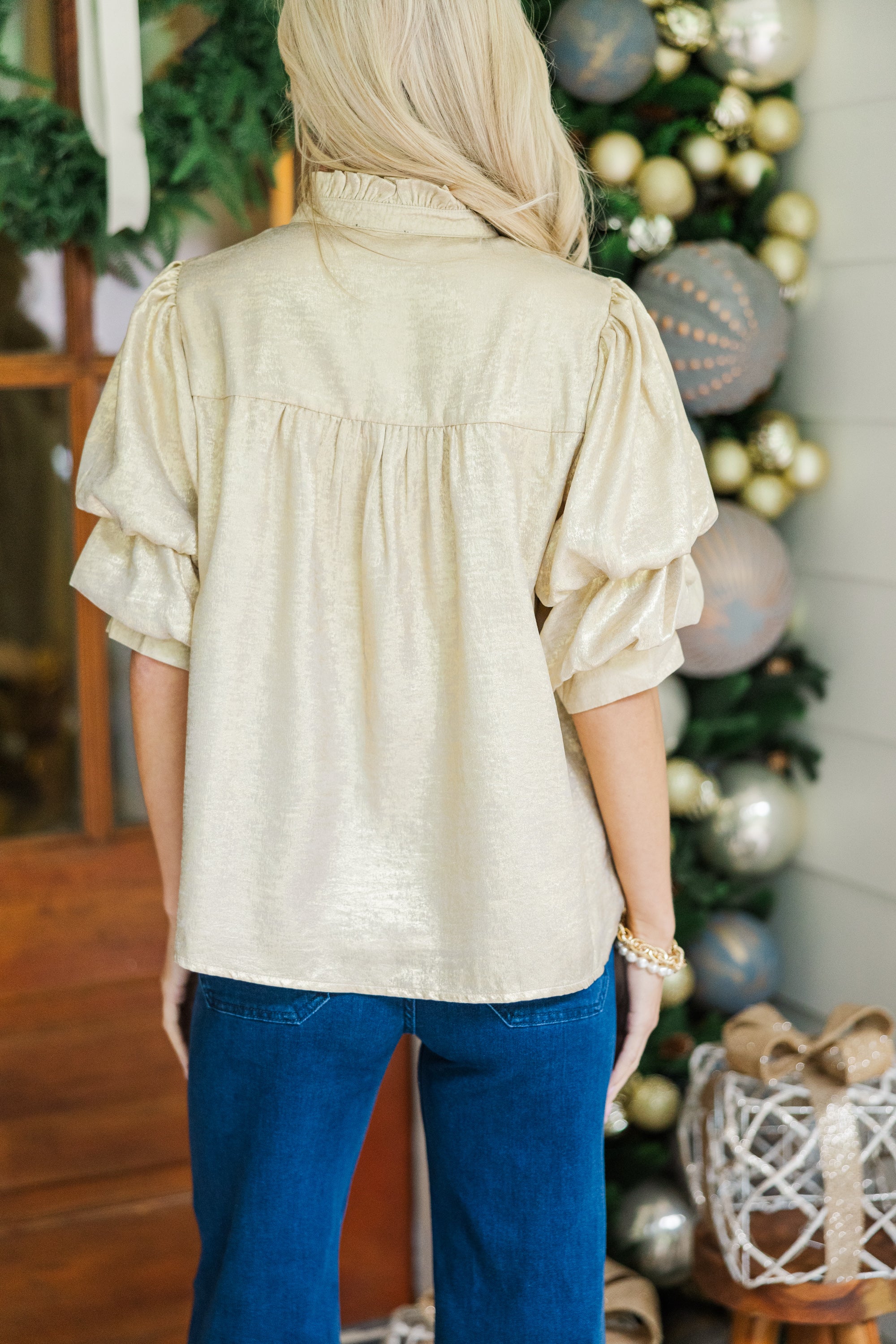 In Your Heart Gold Blouse